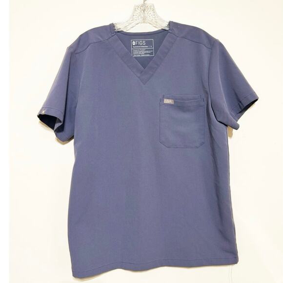 Figs Technical Collection Men’s Leon Three-Pocket Scrub Top Size S Gray FM1500 - Picture 1 of 6